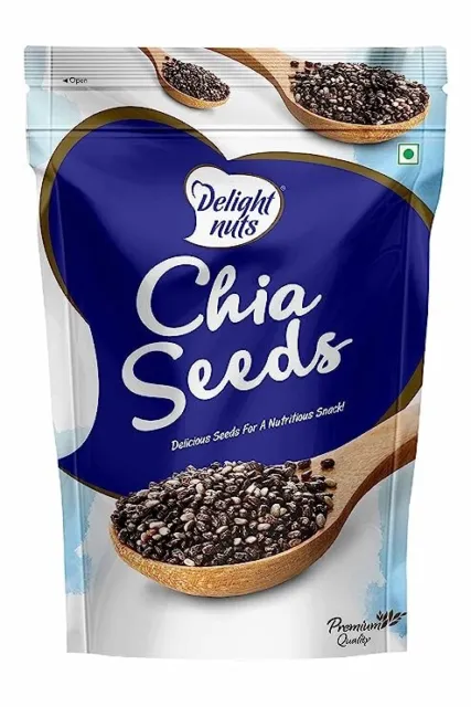 Delight Nuts Chia Seeds, 200 gm, Natural Free Shipping