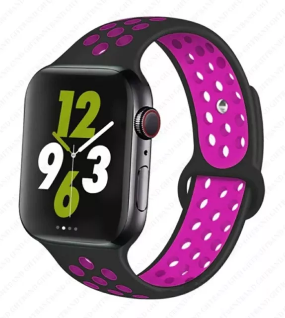 Bracelet sport en Silicone pour Apple Watch, 44mm 49mm 45mm 42mm 41mm 38mm 40mm