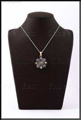 Antler Pavè Diamante Antler Collana Cervo 925 Argento Sterling Handmade Moda Gioielli 
