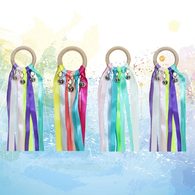 4 Pcs Gymnastics Ribbons Wand Beautiful Creative Hand Flowers