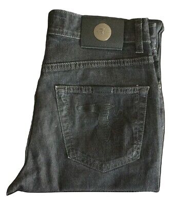 Jeans da ragazzo Trussardi Pants Pantaloni Casual Nero Pantalone Size 31 ITA 45