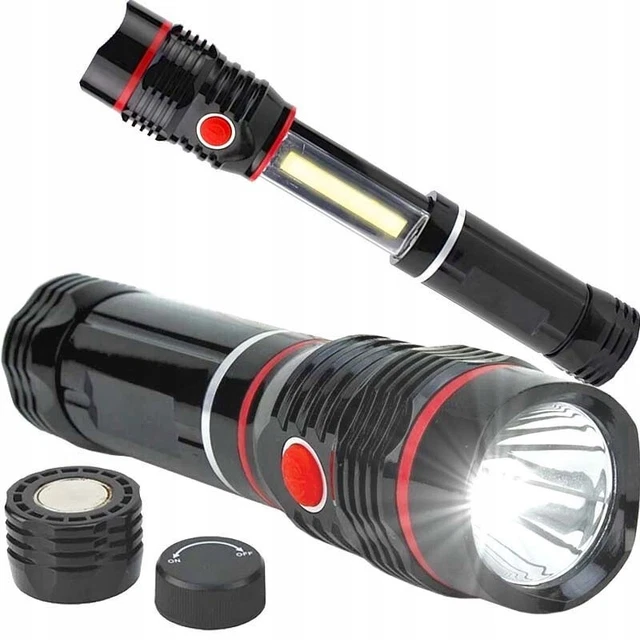 Mini Torcia LED Tattica Potente Con Zoom E Impermeabile – Portachiavi 2xAAA