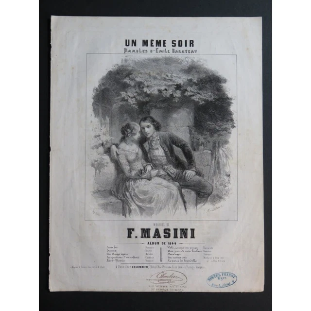 MASINI F. Un Même Soir Chant Piano 1844 2