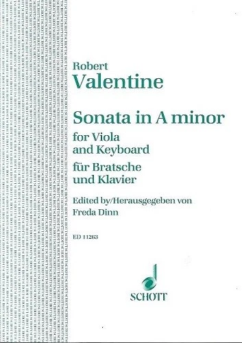 Partition violon - Robert Valentine - Sonata in A minor