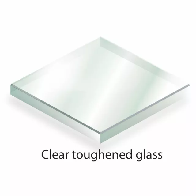 Bespoke Toughened Glass - Cut to Size - 6mm Clear Glass, Polished