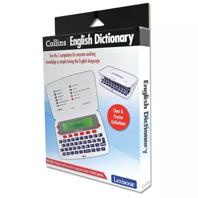 Lexibook D850EN Collins English Electronic Dictionary with Thesaurus Blue/White