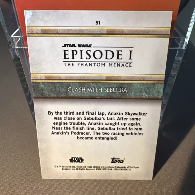 2024 TOPPS CHROME Sapphire Star Wars The Phantom Menace Complete Your