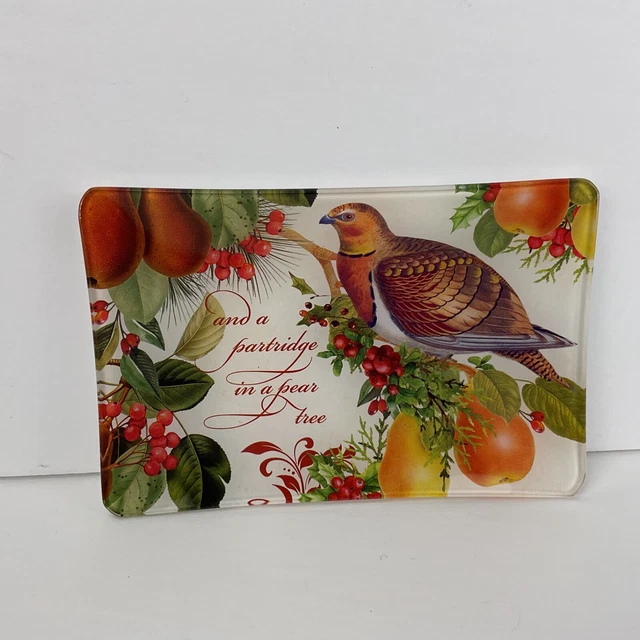 Michel Design Works Rectangular Glass Soap Dish in Pear Soap Trinket Candy Dish