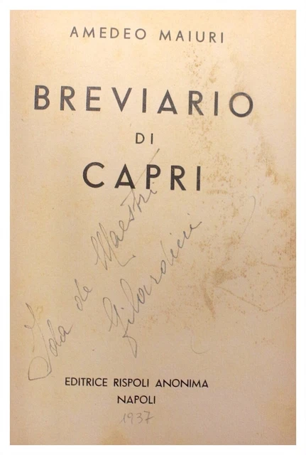 Brevier von Capri / Amedeo Maiuri/Second Edition/Verlag Rahim Anonym