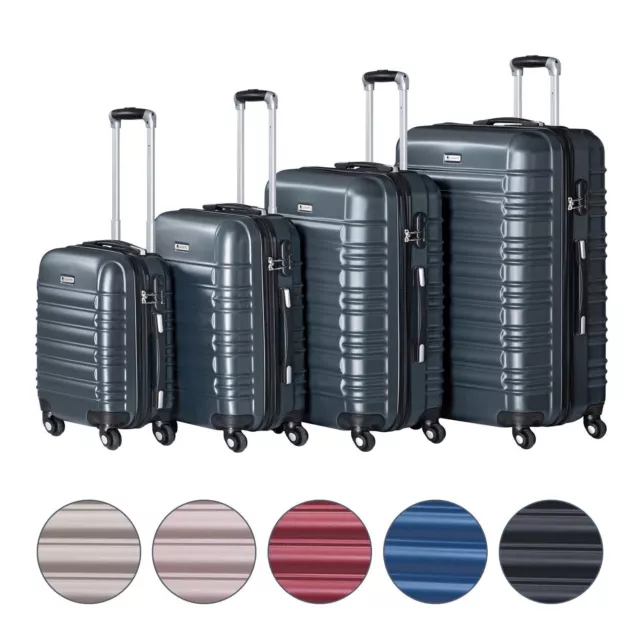 Koffer Reisekoffer Kofferset Hartschale 4 teilig Trolley Rollen Set Juskys®