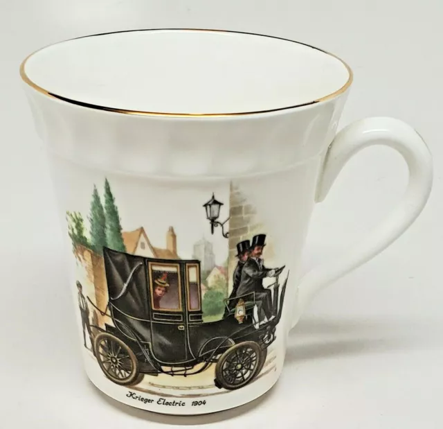 Krieger Electric 1904 Auto Car CRS132 Crown Staffordshire Snack Cup Mug England