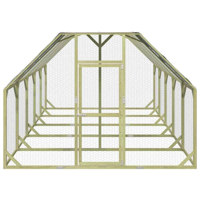 Poulailler 268x500x190 cm Bois de pin massif imprégné 3