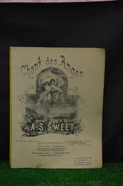 Ancienne Partition Pour Piano Chant Des Anges Reverie A S Sweet