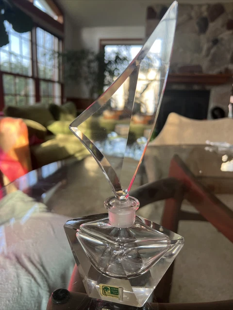 Vintage Perfume Decanter Bottle ACC Hand Cut Crystal German Democratic Republic