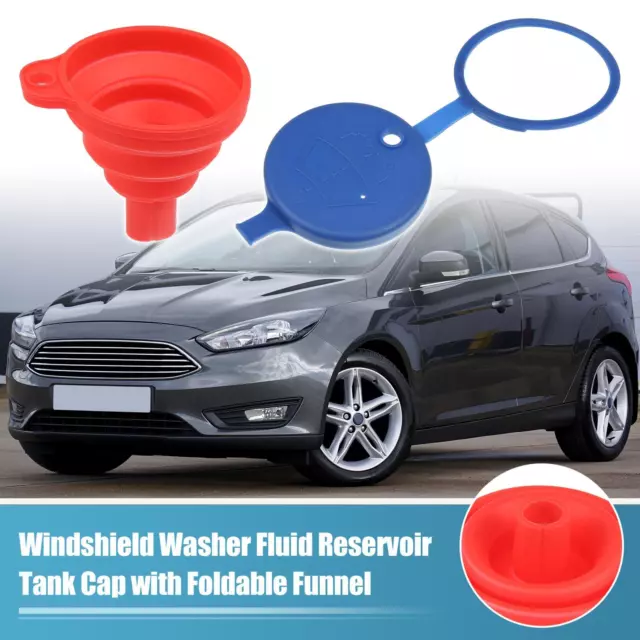 Windshield Washer Fluid Reservoir Tank Cap with Funnel for Ford Focus 643237