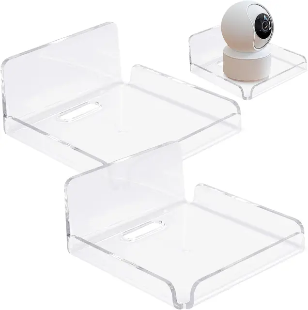 Wall Mount Floating Shelves, 2 Pcs Acrylic Small Floating Shelf for Wall Storage