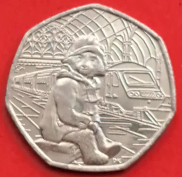 2018 PADDINGTON BEAR AT THE TRAIN STATION coin hunt 50p