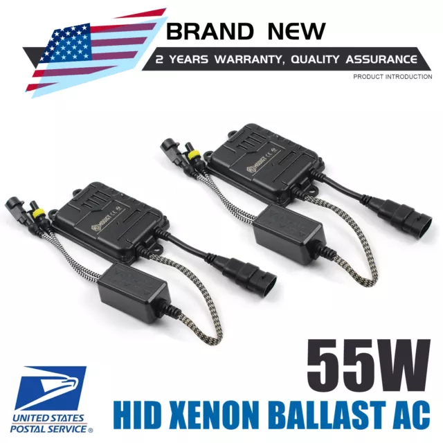 2X  55W Slim HID Xenon Ballast Conversion Kit Universal Replacement