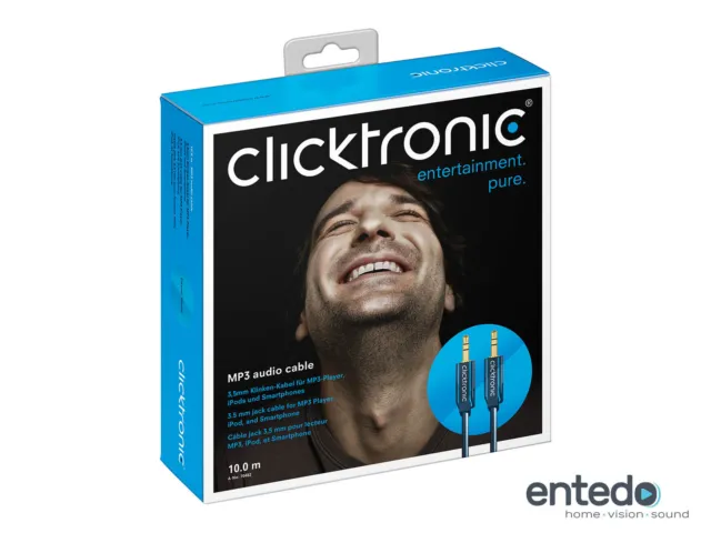 Clicktronic Casual Serie (1-10m) MP3 Audiokabel 3,5mm Klinken-Kabel Stereo NEU