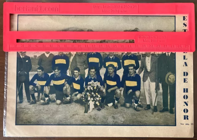 1925 Boca Juniors Squadra Foto & Europeo Tour Risultati 26x18 CM