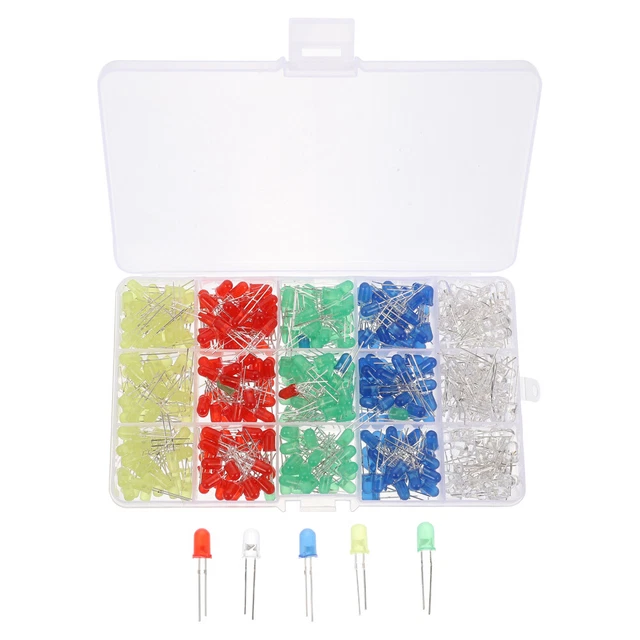 500 Pezzi 1 Scatola Componenti Elettronici Luce Diodi Emettitori Luce Diodo LED