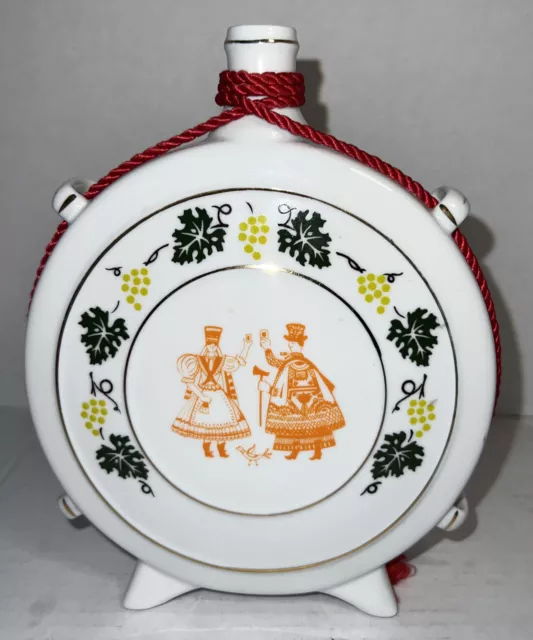 Hollohaza Hungarian Vintage Hand Painted Flask Esztergom (Decanter Only) RARE!