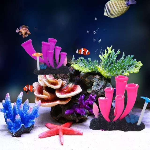Fish Tank Resin Coral Aquarium Underwater Artificial Sea Fake Plants Home Decor;
