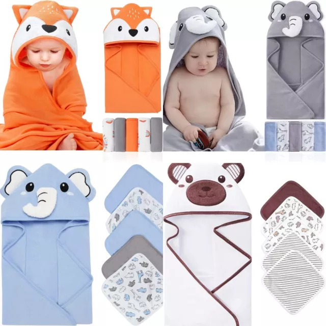 6Packs Baby Infant Newborn Washcloth Cartoon Soft Bath Towel Feeding Wipe Cloth