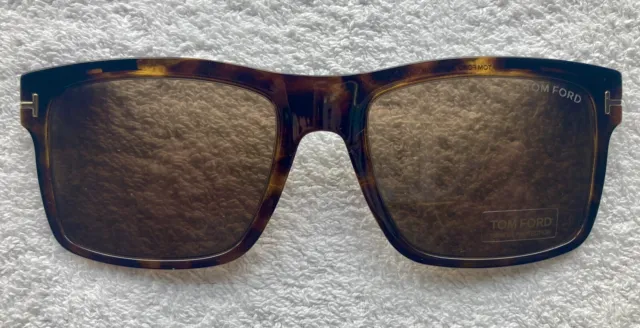 TOM FORD Clip-On Sunglasses For FT 5682 B 052 Frames. Brown Outer & Lenses *NEW*