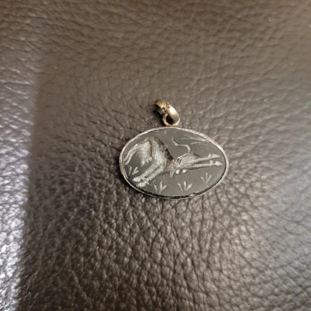 Pendentif Ancien En Argent 925 Et Pierre - Bijou Vintage à Identifier - Occasion