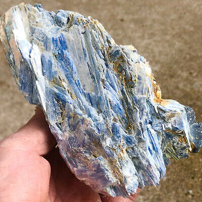 1.43lb   Rare! Natural beautiful Blue KYANITE with Quartz Crystal Specimen Rough