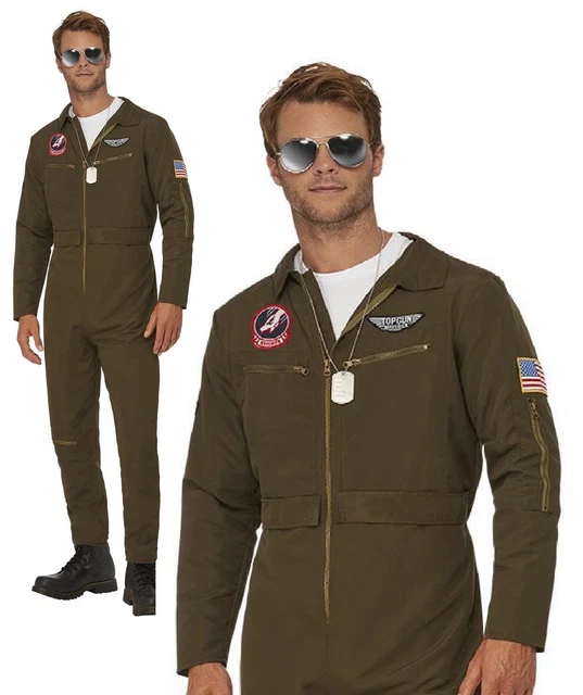 Costume Tuta Top Gun Uomo - L / XL Costume Tuta Top Gun Uomo - L / XL