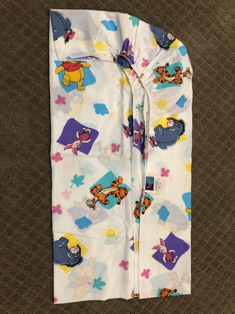 Vintage Winnie the Pooh and Friends Baby Crib Fitted Sheets