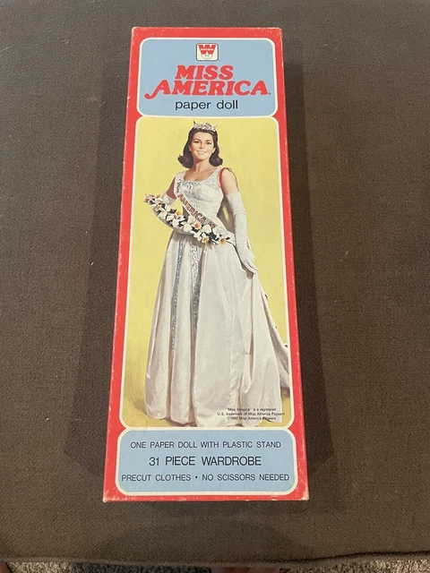 Vintage 1980 Whitman Miss America Paper Doll Press Out Wardrobe