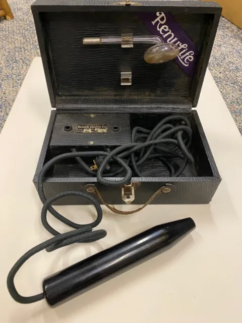 Renulife Violet Ray Antique with Attachment and Enclosure, Fully Functional, GC