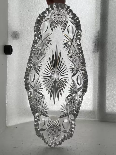ABP OREGON by J.D. Bergen American Brilliant Period Cut Glass Celery Dish