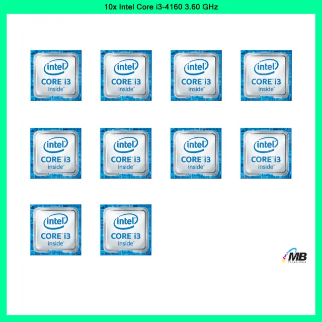 LOTTO CPU x10 Intel Core i3-4160 3.60GHz Socket LGA1150 STOCK PROCESSORI