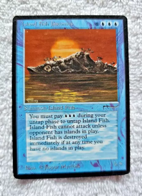 MTG Island Fish Jasconius Arabian Nights 1993 Magic Gathering Card Near Mint