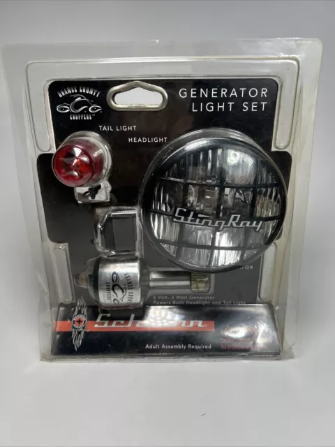 New Schwinn Generator Light Set Sting Ray OCC Orange County Choppers