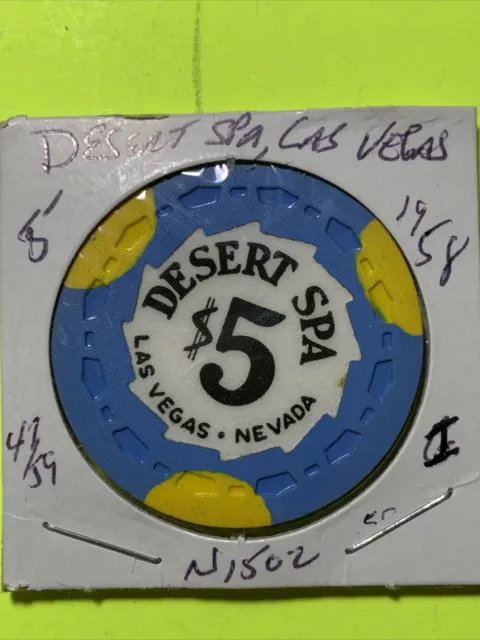 Desert Spa Casino Chip Las Vegas Nevada 1958 $5 Chip