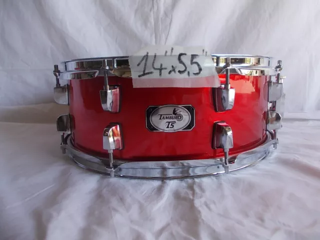 TAMBURO T5 BRDSK bright sparkle red 14" x 5,5" rullante batterìa in Poplar wood