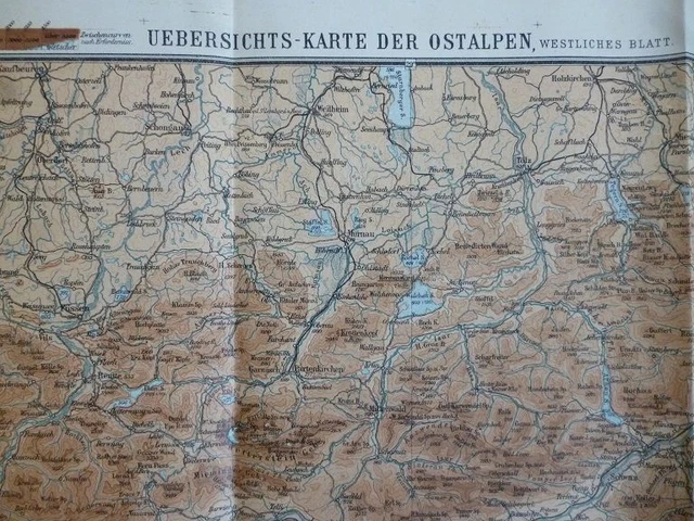 MAPPA PANORAMICA DELLE Alpi orientali, foglio occidentale. Mappa/mappa