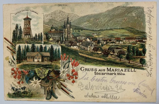 Ak - Litho Gruss Aus Maria Zell - Steiermark - Vorläufer 1895 - Schneider & Lux