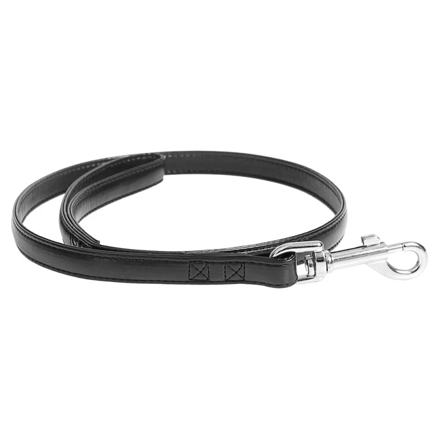 Duvo+ Hundeleine Chic Kunstleder schwarz, diverse Größen, NEU