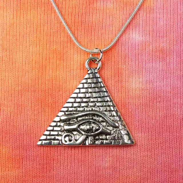 Eye of Ra Pyramid Necklace 16"-36" Egypt Egyptian Pendant magic men or women