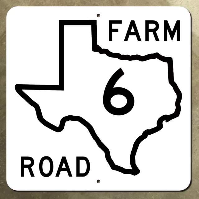 Texas farm to market road 6 Lavon state highway marker route sign map 1952 16"