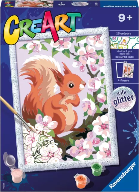 Ravensburger Creart Spring Squirrel Paint by Numbers Kits for Children & Adults