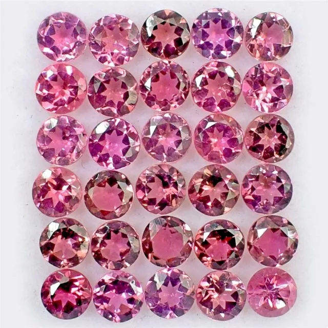 Wholesale Lot 4mm to 5mm Round Natural Pink Tourmaline Loose Calibrated Gemstone