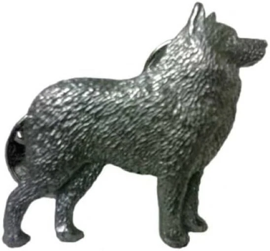 Schipperke Dog Harris Fine PEWTER PIN Jewelry Art USA Made