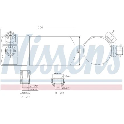 Nissens 95262 A/C Receiver Drier For Volkswagen Water